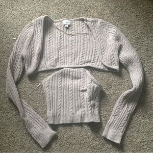 Sweater Tube Top and Shrug